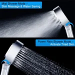 Ducha Multifuncional: modo mist para masaje y ahorro, modo power rain para piel cansada.