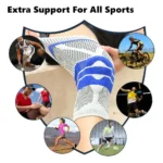 Rodillera de compresión con gel, soporte para deportistas en baloncesto, ciclismo, fútbol y running.