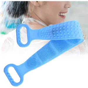 Set x2 banda de silicona para ducha con masajeador de puntos y mango ergonómico para exfoliación corporal.