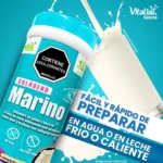 Colágeno Marino Vitaliák con stevia, fácil de preparar en agua o leche fría o caliente.