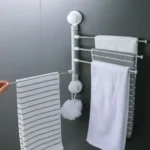 Soporte para toallas con ventosas, 3 niveles giratorios y toallero de pared para baño.