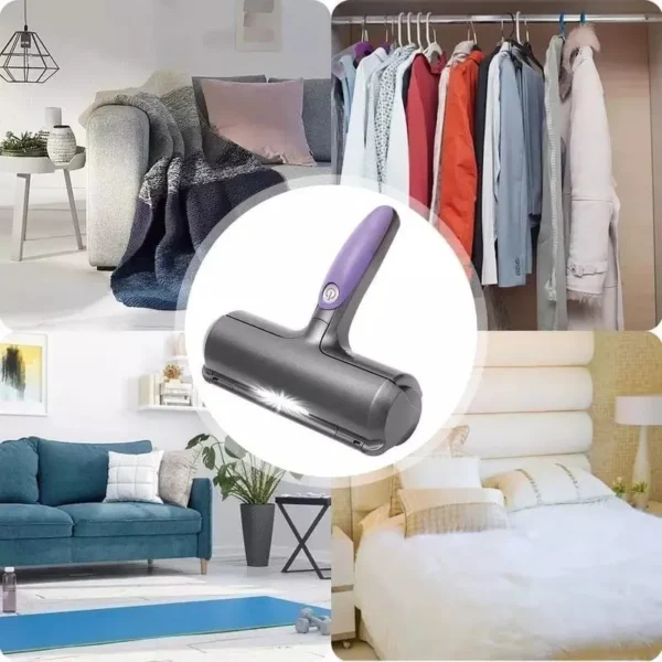 Cepillo eléctrico removedor de pelusa, ideal para sofás, camas y ropa en clóset.