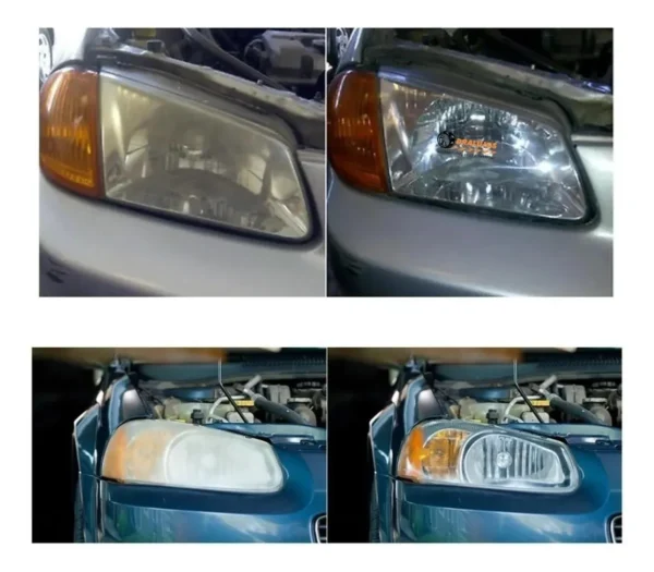 Kit de renovación Lubristone: faros de auto opacos recuperan brillo.
