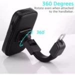 Soporte para teléfono impermeable de moto con giro de 360 grados para manillar.