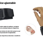 Muñequeras ortopédicas ajustables con soporte y calor terapéutico para recuperación.