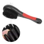 Cepillo para mascotas doble cara: cerdas y alfileres para desenredar y acicalar a tu perro o gato.