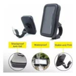 Soporte para teléfono impermeable de moto, a prueba de golpes, estable y firme con brazo flexible.