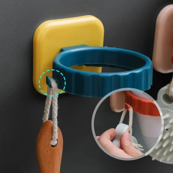 Set x2 soportes para secador y accesorios estante multifuncional: ahorra espacio y organiza tu baño.