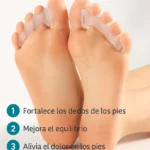 Separadores de dedos para pies que fortalecen, mejoran equilibrio y alivian dolor.