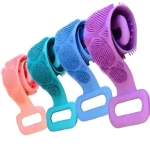 Set x2 bandas multifuncionales para ducha en colores surtidos: morado, azul y turquesa.