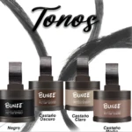 Bunee Hairline Optimizer 10gr: correctores de color para cabello en tonos negro, castaño oscuro, claro y medio.