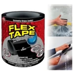 Flex Tape: cinta impermeable negra para parchar y reparar fugas, 4"x5'.