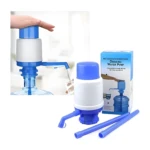 Bomba manual dispensadora de agua para botellón, con sorbetes incluidos.