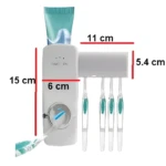 Dispensador de crema Touch Me con cepillos, medidas 11x5.4x15cm