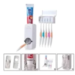 Set x2 Dispensador Crema Touch Me con porta cepillos y salida de crema automatizada.