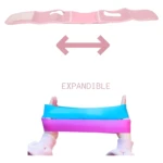 Faja facial reductora de papada rosada, estirable, para adelgazar el rostro.