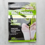 Parches desintoxicantes para pies Disunie con carbón de bambú y té verde para limpiar profundamente y aliviar el estrés.