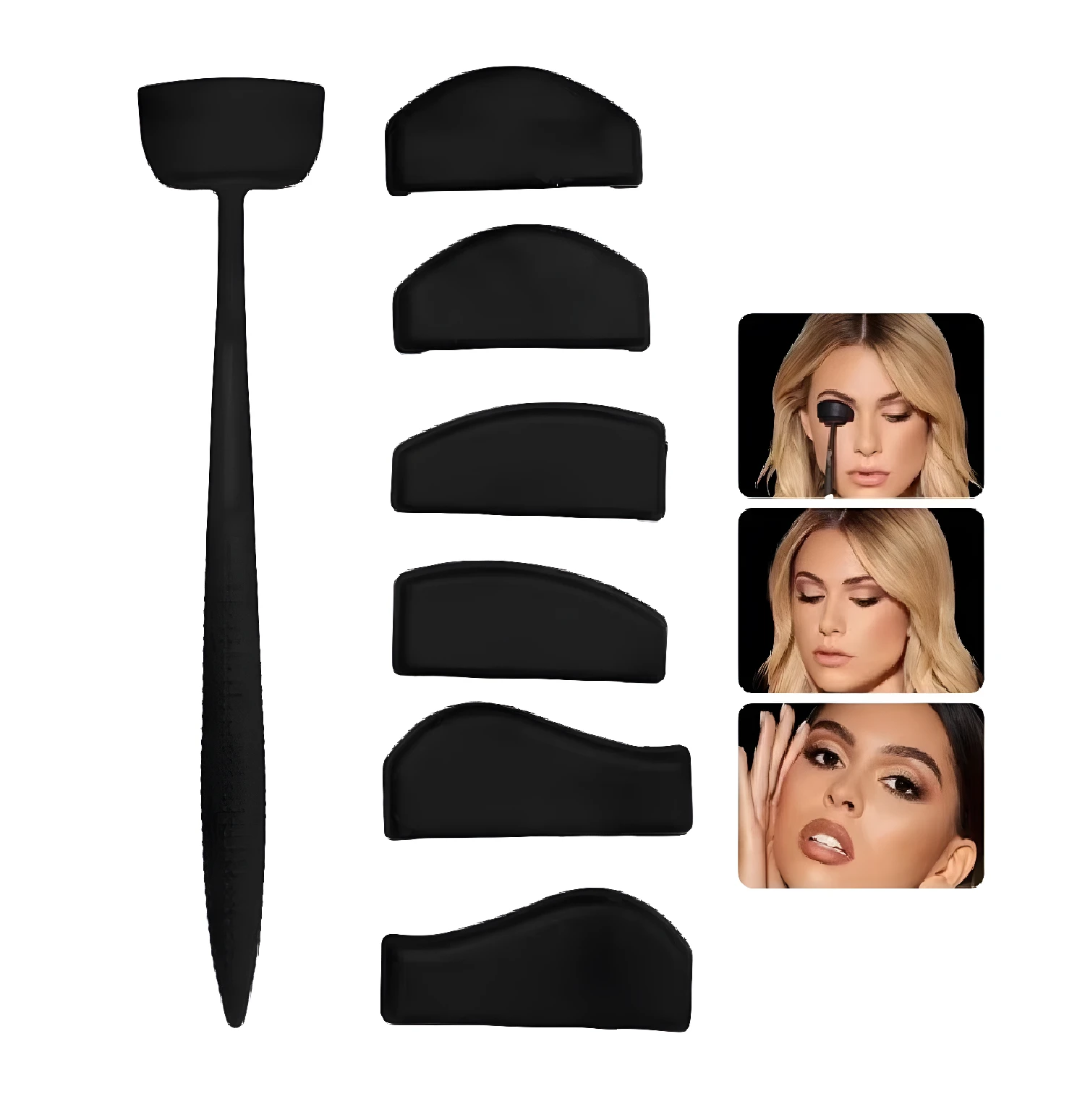 Kit plantillas 6 en 1 para sombra de ojo: maquillaje perfecto y fácil.