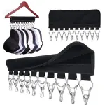 Organizador de gorras negro con 10 clips, colgador de sombreros y accesorios.
