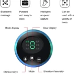 Masajeador de pies con pantalla digital, modos de masaje y control de intensidad.
