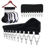 Organizador de gorras colgante con 10 ganchos de clip para colgar en armario o puerta.