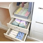 Organizador de ropa interior y medias x4 cajones de closet con compartimentos para lencería y calcetines.