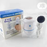 Removedor eléctrico de callos "Find Back" con succión incorporada, empaque y accesorios.