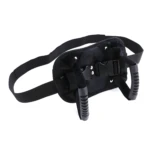 Sujetador para motocicleta con asas y cinturón ajustable, ideal para pasajero.