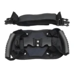 Asidera trasera para motocicleta con agarres ergonómicos y hebillas ajustables.