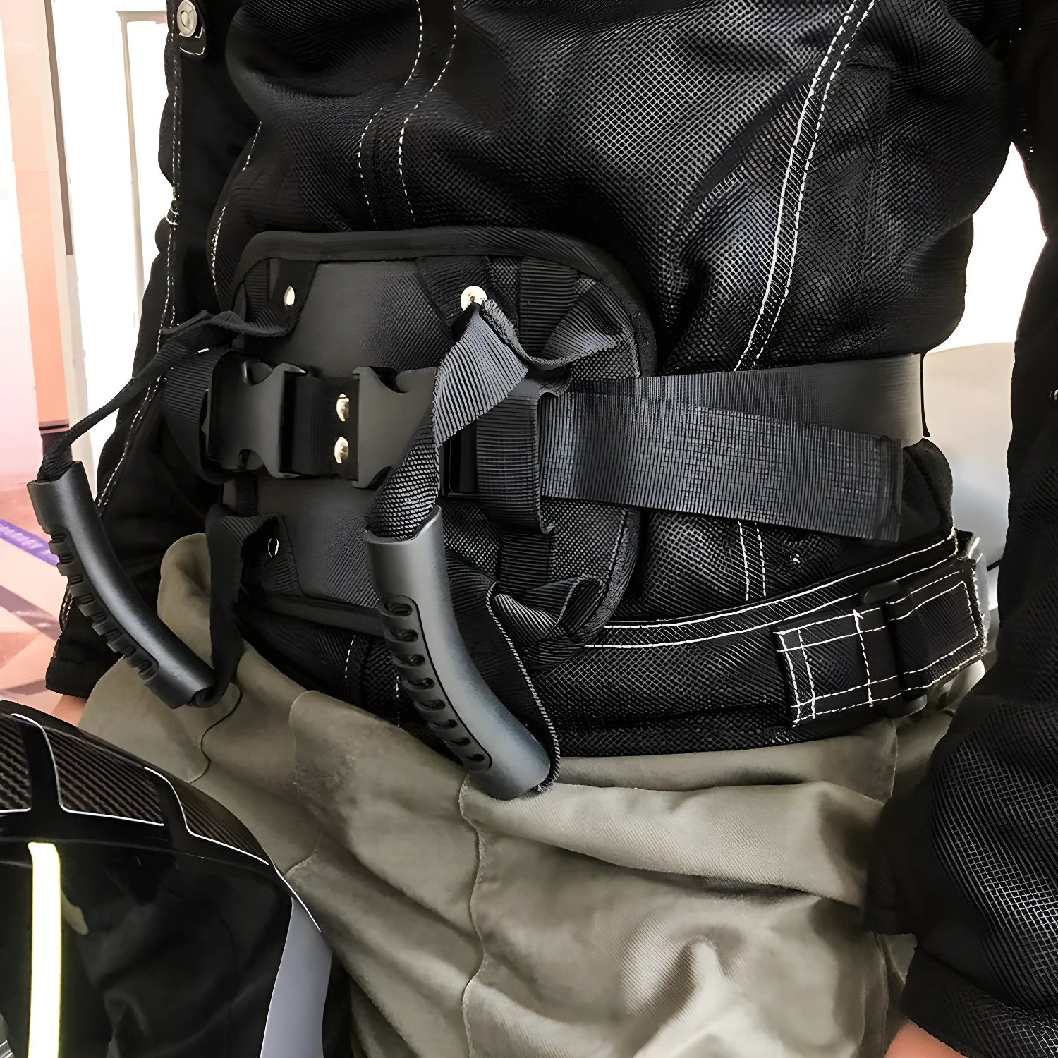 Sujetador para motocicleta, agarre para pasajero de moto, accesorios de seguridad para conductor.