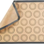 Tapete de silicona para hornear repostería con círculos guía, ideal para macarons.