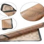 Tapete de silicona para hornear repostería, con círculos guía para macarons.
