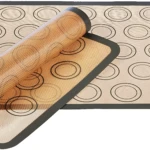 Tapete de silicona para hornear repostería con círculos guías para porciones uniformes.