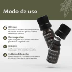 Aceite esencial de eucalipto puro para difusor, masajes, descongestión y cuidado del cabello.