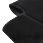 Tobilleras deportivas ajustables de tela negra, set x2, con costuras reforzadas.