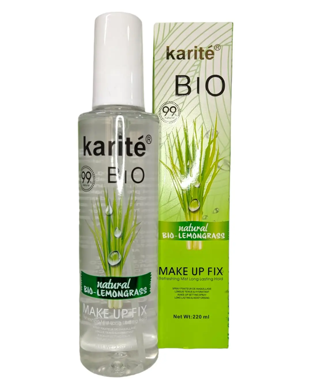 Karité Bio Lemongrass, fijador de maquillaje refrescante y de larga duración.