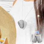 Collar set x2 copa tequilera shot 23 ml acero inoxidable, ideal para fiestas.