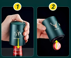 Set x2 destapador automático de botellas. Abre botellas fácilmente con un solo toque.