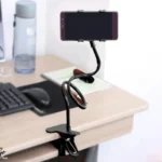 Soporte holder flexible de 60 cm para celular, ideal para escritorios, con pinza resistente y brazo ajustable.