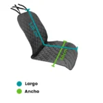 Forro protector para asiento de carro de mascota negro, 130 cm largo x 50 cm ancho.