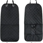 Forro protector de asiento delantero negro para carro, ideal para mascotas.