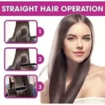 Cepillo secador alisador de cerámica para un cabello liso y radiante.