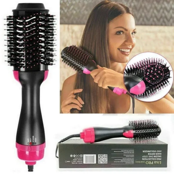 Cepillo secador de aire voluminizador Lisa Pro para cabello, con múltiples ajustes de calor.