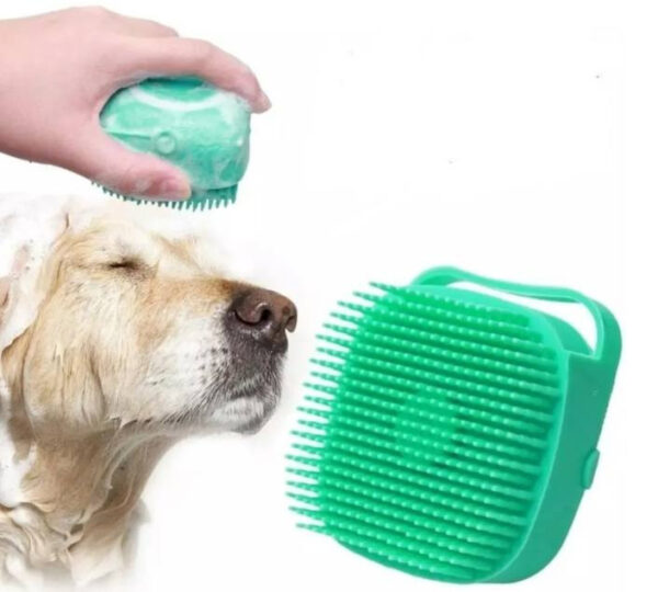 Cepillo Shampoo Masajeador Para Mascotas - Imagen 1