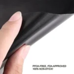 Lámina antiadherente para asar BBQ PFOA-Free y aprobada por la FDA, ideal para barbacoas sin que los alimentos se peguen.