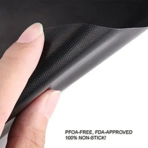 Lámina antiadherente para asar BBQ PFOA-Free y aprobada por la FDA, ideal para barbacoas sin que los alimentos se peguen.
