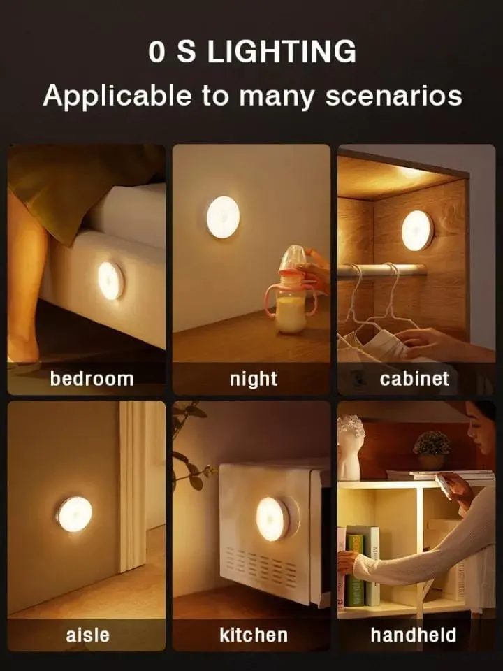 Luz portátil inalámbrica para armario ilumina habitación, cocina y pasillos.