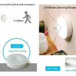 Luz LED inalámbrica para armario, 700mAh, sensor de movimiento 3-6m, 120°, 6000K.