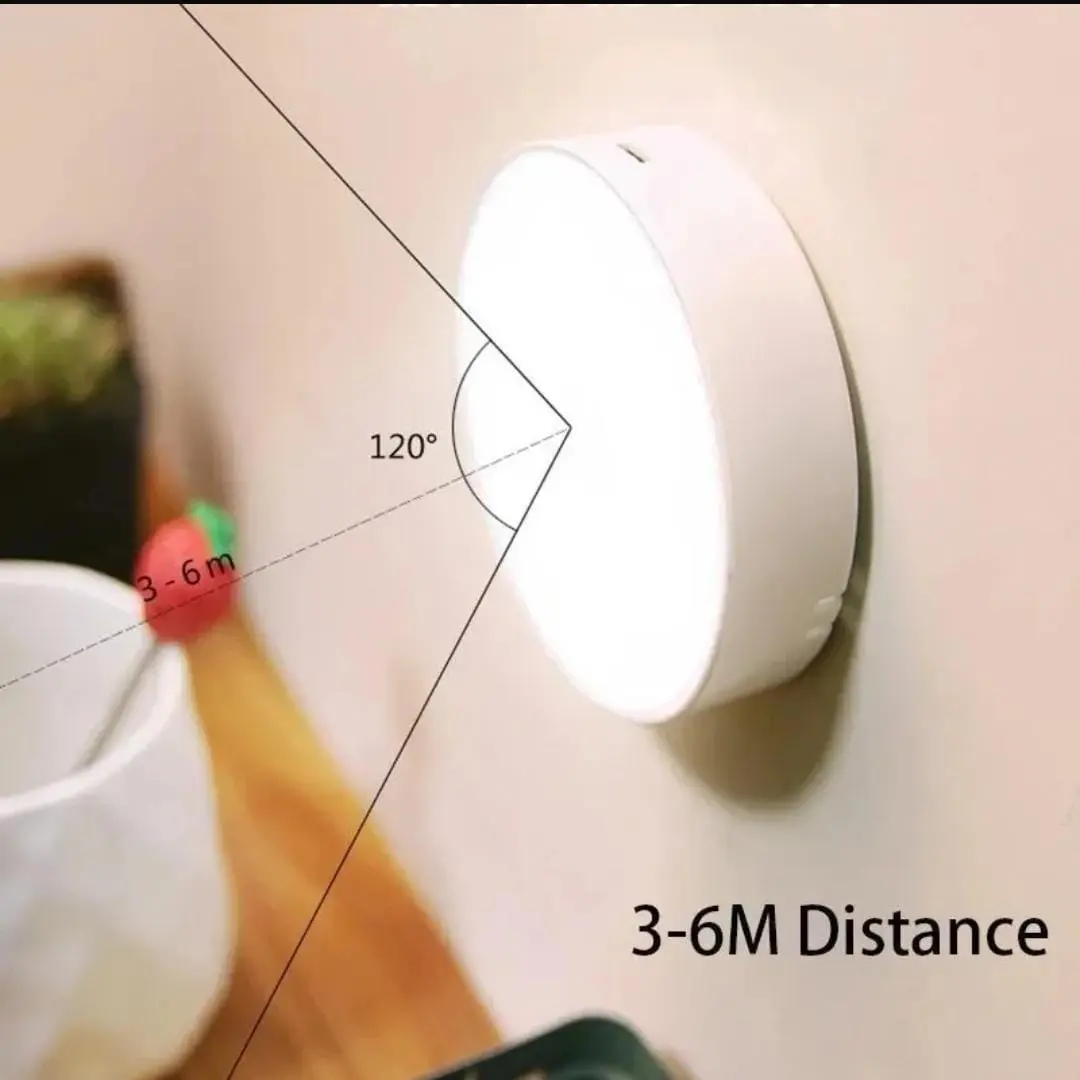 Luz para armario portátil inalámbrica con sensor de movimiento, 120°, 3-6m de alcance.