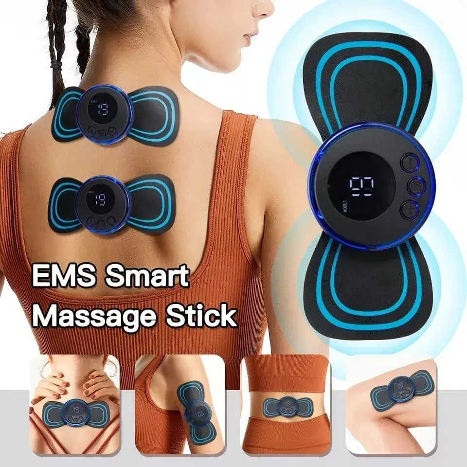 Masajeador eléctrico para cuello: modelo circular con almohadillas para espalda, hombro, brazo y cintura.